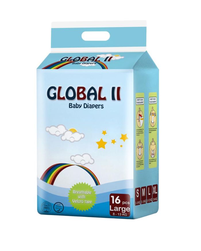 Global Diapers – Large 16 pieces