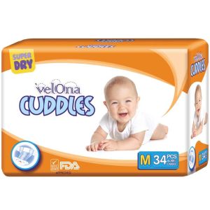 Velona Cuddles Diapers - Medium 34 pieces